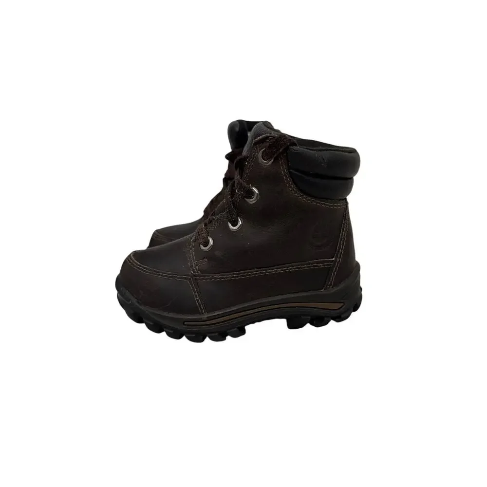 Timberland Shoes Brown Leather Side Zip Classic Work Boots Toddler Size 6